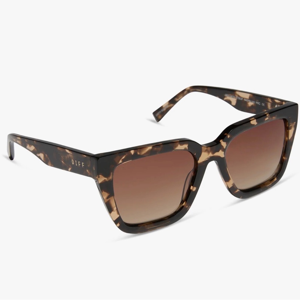 Diff Eyewear Amara Glitter Tortoise polarized NWT - image 1